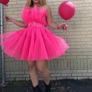 Kendall Jenner inspired pink mini Tulle Dress